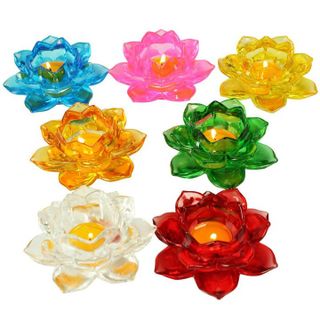 KHAY ĐẾ ĐỰNG NẾN HOA SEN THỦY TINH 55935 - LADY'S PASSION