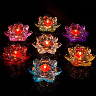 KHAY ĐẾ ĐỰNG NẾN HOA SEN THỦY TINH 55935 - LADY'S PASSION