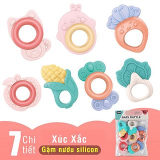 ĐỒ CHƠI XÚC XẮC GẶM NƯỚU SILICON BABY RATTLE 10 CHI TIẾT 55360 - LADY'S PASSION