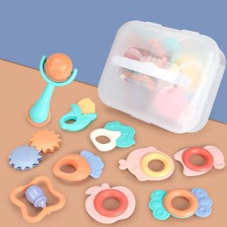 ĐỒ CHƠI XÚC XẮC GẶM NƯỚU SILICON BABY RATTLE 10 CHI TIẾT 55360 - LADY'S PASSION