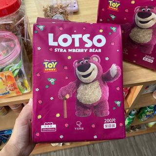 BỊCH KHĂN GIẤY KHÔ GẤU DÂU LOTSO 200 TỜ DẠNG RÚT MỀM MẠI SỬ DỤNG ĐA NĂNG TIỆN LỢI L024 - LADY'S PASSION