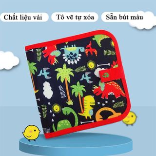 SÁCH VẼ TÔ MÀU TỰ XÓA TẶNG KÈM 3 BÚT DẠ MÀU CHO BÉ CHẤT LIỆU VẢI CAO CẤP LD029 - LADY'S PASSION