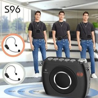 Máy Trợ Giảng Không Dây WinBridge S96 - 25W, với 2 Micrô & Tai Nghe Bluetooth