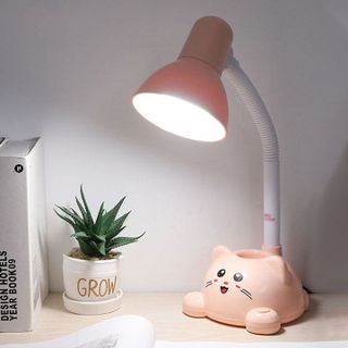 ĐÈN HỌC ĐỂ BÀN HÌNH MÈO CUTE CHỐNG CẬN CÓ ỐNG CẮM BÚT (ĐÈN KHÔNG KÈM BÓNG) LD015 - LADY'S PASSION