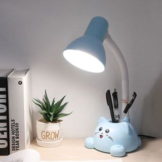 ĐÈN HỌC ĐỂ BÀN HÌNH MÈO CUTE CHỐNG CẬN CÓ ỐNG CẮM BÚT, ĐÈN KÈM BÓNG LD015 - LADY'S PASSION