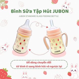 BÌNH SỮA JUBON CHO BÉ TẬP HÚT CÓ TAY CẦM SIZE 180ML VÀ 280ML JB004 - LADY'S PASSION