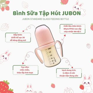 BÌNH SỮA JUBON CHO BÉ TẬP HÚT CÓ TAY CẦM SIZE 180ML VÀ 280ML JB004 - LADY'S PASSION