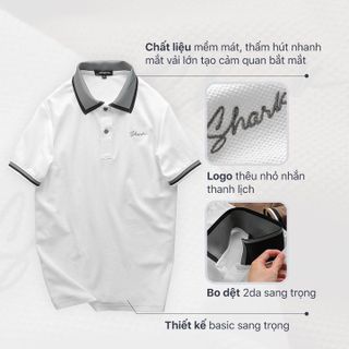 ÁO THUN CỔ BẺ SHARK THUN COTTON LỤC GIÁC CAO CẤP, CO GIÃN MỀM MẠI P206 - LADY'S PASSION