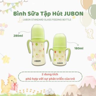 BÌNH SỮA JUBON CHO BÉ TẬP HÚT CÓ TAY CẦM SIZE 180ML VÀ 280ML JB004 - LADY'S PASSION