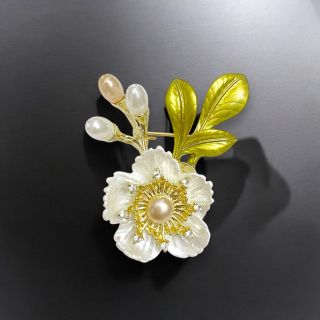 Ghim Trâm Cài áo hoa trà thời trang cao cấp dành cho nữ (5.5cm)