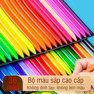 HỘP 36 BÚT MÀU SÁP HỮU CƠ CAO CẤP CHO BÉ TẶNG KÈM 10 QUYỂN TẬP TÔ 55718 - LADY'S PASSION
