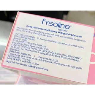 DUNG DỊCH MUỐI FYSOLINE TRỊ NGẠT MŨI, KHÒ KHÈ, KHÁNG VIÊM, SỔ MŨI L092 - LADY'S PASSION