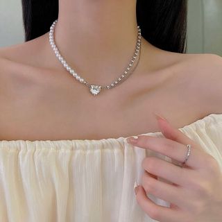VÒNG CỔ TIM ĐÁ MIX NGỌC SANG TRỌNG VC231 - LADY'S PASSION