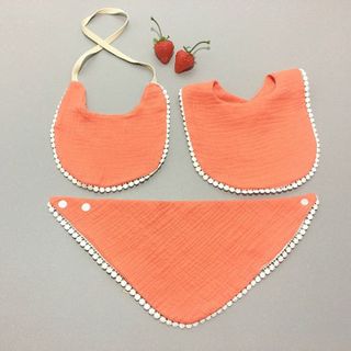 SET 3 YẾM DÃI REN WOOJI  CHẤT SỢI TRE SIÊU MỀM THOÁNG KHÍ CHO BÉ 56883 - LADY'S PASSION