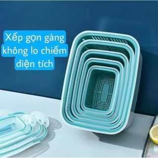 BỘ 5 HỘP ĐỰNG BẢO QUẢN THỰC PHẨM TỦ LẠNH, KÈM RỔ VÀ LẮP ĐẬY BẢO QUẢN HÚT CHÂN KHÔNG TIỆN DỤNG GD119 - LADY'S PASSION