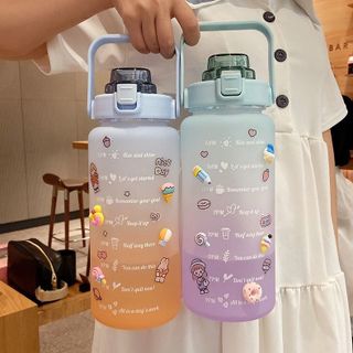 BÌNH NƯỚC 2 LÍT SIÊU DỄ THƯƠNG CÓ VẠCH BÁO GIỜ UỐNG NƯỚC (GIAO MÀU NGẪU NHIÊN) GD101 - LADY'S PASSION