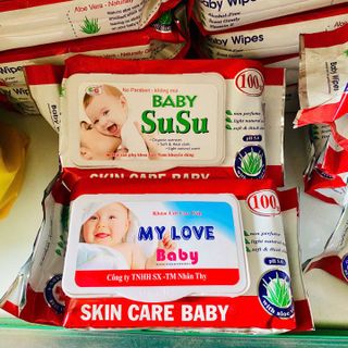 KHĂN ƯỚT KHÔNG MÙI BABY WIPES LÀNH TÍNH HỘP 100GR L082 - LADY'S PASSION