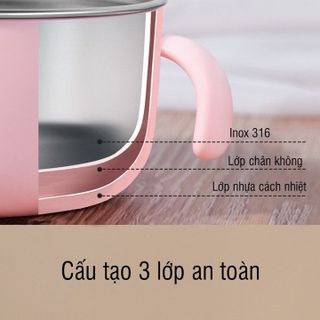 BÁT ĂN DẶM INOX CHO BÉ GIỮ NHIỆT TỐT CÓ TAY CẦM VƯƠNG MIỆNG 56050 - LADY'S PASSION