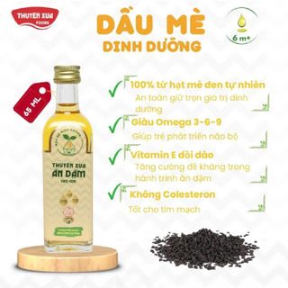 DẦU MÈ ĂN DẶM CHO BÉ THUYỀN XƯA NGUYÊN LIỆU 100% HẠT TỰ NHIÊN CHAI 65ML L075 - LADY'S PASSION