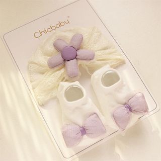 SET MŨ TUBAN KÈM TẤT CHICBABY CHO BÉ 0-2 TUỔI 56109 - LADY'S PASSION