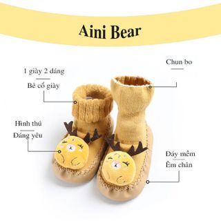 GIÀY AINI BEAR KÈM HỘP CHO BÉ 0-3 TUỔI 5109 - LADY'S PASSION