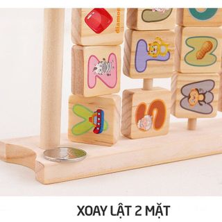 GIÁ GỖ HỌC TẬP BẢNG CHỮ CÁI TIẾNG ANH XOAY 2 MẶT 55180 - LADY'S PASSION