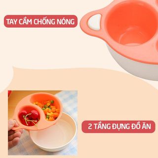 BÁT ĂN DẶM CHIA NGĂN PAKU INOMATA 2 TẦNG TIỆN LỢI 12730 - LADY'S PASSION