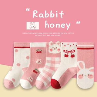 SET 5 ĐÔI TẤT MINLIU SOCK CHO BÉ CHẤT COTTON SIÊU MỀM CO GIÃN THOẢI MÁI 55820 - LADY'S PASSION