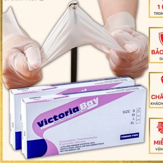 SET 100 GĂNG TAY CAO SU TPE DÙNG 1 LẦN VICTORIA LÀM BẾP NẤU ĂN VỆ SINH SIÊU DAI HỘP 100 GĂNG TAY GD076 - LADY'S PASSION