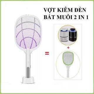 VỢT MUỖI KIÊM ĐÈN BẮT MUỖI 2 TRONG 1 PIN SẠC CỔNG USB CAO CẤP 1500MAH GD072 - LADY'S PASSION