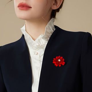 Ghim cài áo hoa mẫu đơn Tráng men thời trang cao cấp dành cho nữ (5cm)