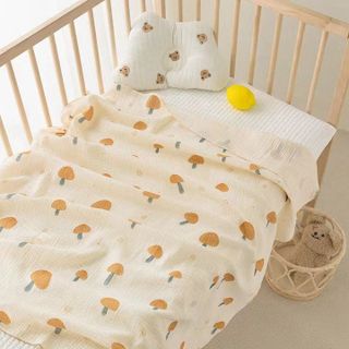 CHĂN HÈ MUSLIN 2 LỚP CHO BÉ 100% COTTON TỰ NHIÊN MÀU VITAGE NHẸ NHÀNG, VẢI MỀM MẠI THẤM HÚT TỐT 57108 - LADY'S PASSION