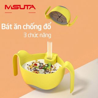 BÁT ĂN DẶM SILICON 3 CHỨC NĂNG KÈM ỐNG HÚT MISUTA 55210 - LADY'S PASSION