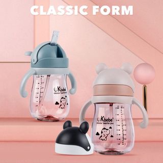 BÌNH TẬP UỐNG NƯỚC CHỐNG SẶC CÓ TAY CẦM CKBEBE NHỰA TRITAN 240ML 55228 - LADY'S PASSION
