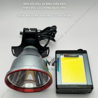 ĐÈN PIN ĐỘI ĐẦU  XJG100 KẸP BÌNH SIÊU SÁNG CHIẾU XA 2 CHẾ ĐỘ SÁNG ĐỘC LẬP ,ĐÈN KẸP BÌNH ẮC QUY DÙNG ĐI SOI NẤM MỐI ĐI BIỂN GD200 - LADY'S PASSION