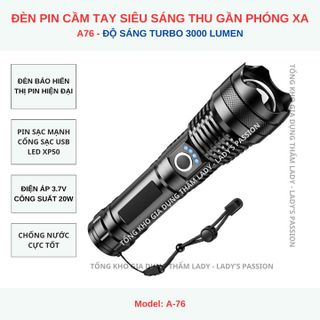 ĐÈN PIN CẦM TAY SIÊU SÁNG XHP50 THU GẦN PHÓNG XA TIỆN LỢI GD197 - LADY'S PASSION