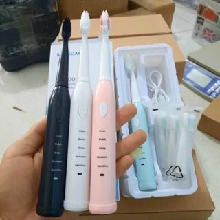 BÀN CHẢI ĐIỆN TỰ ĐỘNG ELECTRIC TOOTHBRUSH ĐÁNH RĂNG 5 CHẾ ĐỘ HÀNG CAO CẤP, TẶNG KÈM CÁP SẠC VÀ 4 ĐẦU CHẢI SỬ DỤNG TRONG 1 NĂM GD055 - LADY'S PASSION