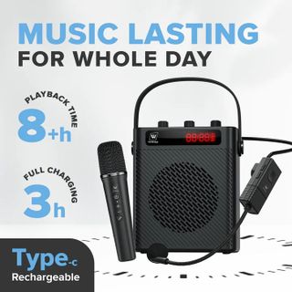 Máy Trợ Giảng Không Dây WinBridge S95 - 40W, với Micrô Cầm Tay & Tai Nghe Bluetooth