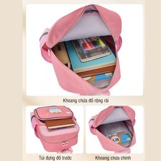BALO CHỐNG GÙ LYRAN CAO CẤP CHO HỌC SINH TIỂU HỌC, BALO CHỐNG NƯỚC, CÓ VIỀN DẠ QUANG 56324 - LADY'S PASSION