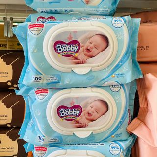KHĂN ƯỚT BOBBY NANO BẠC KHÁNG KHUẨN 100 MIẾNG CHO BÉ L041 - LADY'S PASSION