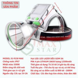 ĐÈN PIN SIÊU SÁNG XJ-9158 MAX CHIẾU XA 1000 MÉT, SÁNG 3 MÀU TRẮNG XANH VÀNG, PIN SIÊU TRÂU SẠC NGƯỢC CHO ĐIỆN THOẠI GD189 - LADY'S PASSION