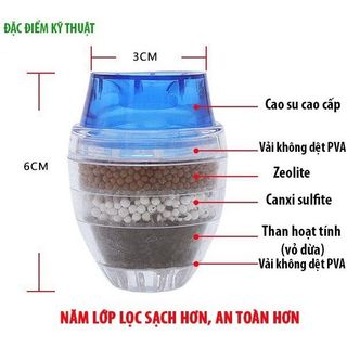ĐẦU LỌC NƯỚC TRỰC TIẾP TẠI VÒI GỒM 6 TẦNG LỌC SIÊU TIỆN LỢI - THIẾT KẾ ĐA NĂNG PHÙ HỢP VỚI TẤT CẢ LOẠI VÒI GD047 - LADY'S PASSION