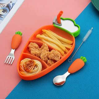 KHAY ĂN DẶM CHO BÉ SILICON CAROT KÈM THÌA DĨA VÀ ỐNG HÚT 55326 - LADY'S PASSION