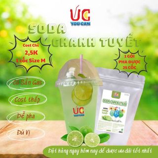 SODA CHANH BỘT HÒA TAN HƯƠNG CHANH TUYẾT, NƯỚC UỐNG GIẢI KHÁT CÓ SẴN GAS, KHÔNG CẦN SIRO, THƠM NGON TÚI 500GR - LADY'S PASSION
