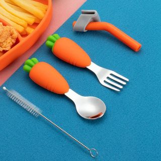 KHAY ĂN DẶM CHO BÉ SILICON CAROT KÈM THÌA DĨA VÀ ỐNG HÚT 55326 - LADY'S PASSION
