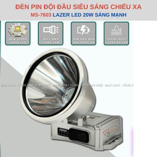 ĐÈN PIN ĐỘI ĐẦU SIÊU SÁNG CHIẾU XA MS 7603 LED LALER CÔNG SUẤT 20W GD188 - LADY'S PASSION