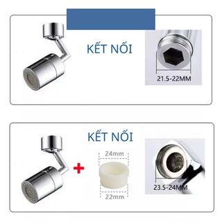 ĐẦU NỐI VÒI NƯỚC THÔNG MINH XOAY 720 ĐỘ LẮP VÒI NƯỚC CHẬU RỬA BÁT CHÉN LAVABO VỚI 2 CHẾ ĐỘ NƯỚC CHẢY GD045 - LADY'S PASSION