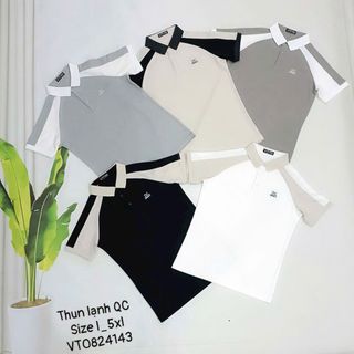 áo thun nam cổ bẻ, chất vải thun lạnh mềm mát