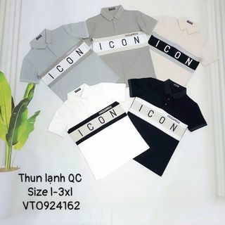 áo thun nam cổ bẻ, chất vải thun lạnh mềm mát