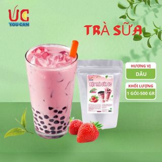 BỘT TRÀ SỮA DÂU HÒA TAN, ĐẬM VỊ, THƠM NGON, NƯỚC UỐNG GIẢI KHÁT, DỄ PHA TÚI 500GR - LADY'S PASSION